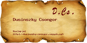 Dusinszky Csongor névjegykártya