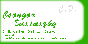 csongor dusinszky business card